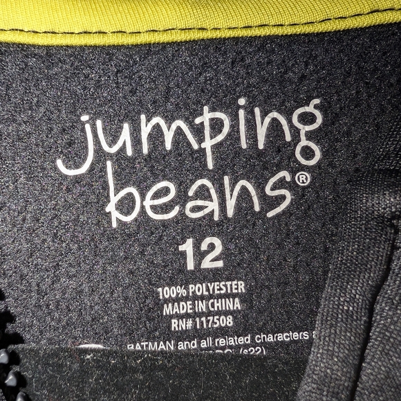 Jumping Beans Black and Yellow Superhero Kids Costume/Sweater. - Picture 2 of 5